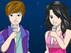 Coloriage de Justin Bieber et Selena Gomez